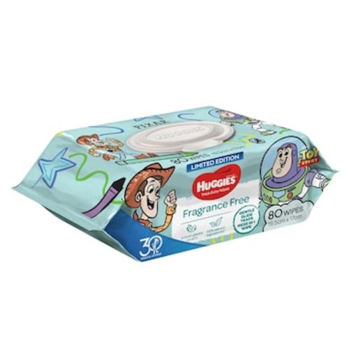 Huggies Thick Baby Wipes Fragrance Free 80 pack | Woolworths