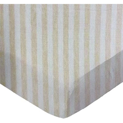 SheetWorld Fitted Baby Bassinet Sheet fits SnuzPod 4 Bedside Crib 16 x 30, 100% Cotton Jersey, Hypoallergenic, Butter Soft, Beige Stripes, Made in USA
