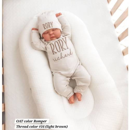 Baby Coming Home Outfit, Personalized Baby Gift, Custom Baby Apparel, Embroidered Name Outfit, Personalized Baby Clothing, newborn gift.