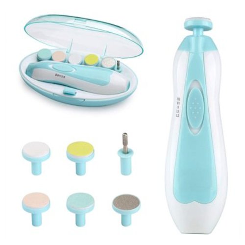Electric Baby Nail Trimmer, Safe Baby Nail File for Newborn to Toddler Toes and Fingernails, Kids Nail Care, Polish and Trim B