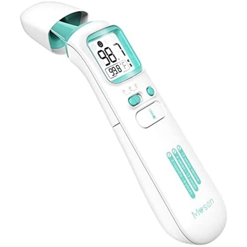 Mosen Medical Infrared Thermometer for Baby, Adults, Body Surface Space, Forehead and Ear Thermometer, Memory Function, 1 Second Measurement, Age Selection, Magnetic Switching.