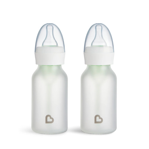 Bond™ Silicone Glass Bottle 4oz, 2pk White | Munchkin
