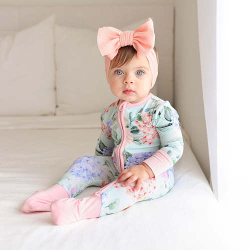 Floral Green Baby Convertible Sleeper | Erin