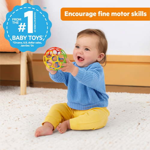 Oball Easy Grasp Classic Ball Baby Toy, Multicolor, Unisex, 4 Inches