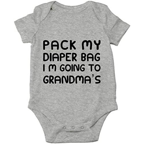 CBTwear Pack My Diaper Bag, I'm Going To Grandma's House Baby Bodysuit - Cute Newborn Unisex Clothing