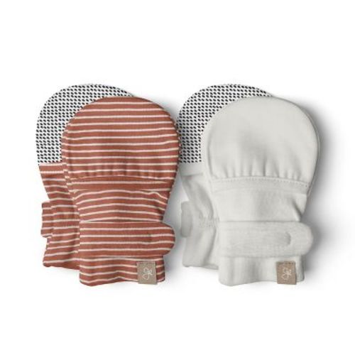 Goumi Stay On Baby Mitts - Sandstone 0-3m