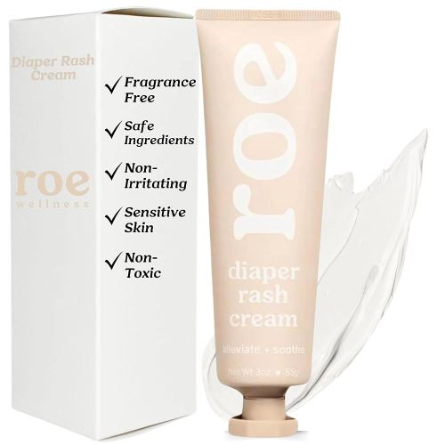 Roe Wellness- Diaper Rash Cream Paste Ointment W/Zinc Oxide | Maximum Strength Diaper Rashes Soothing Cream, Ointment for Babies