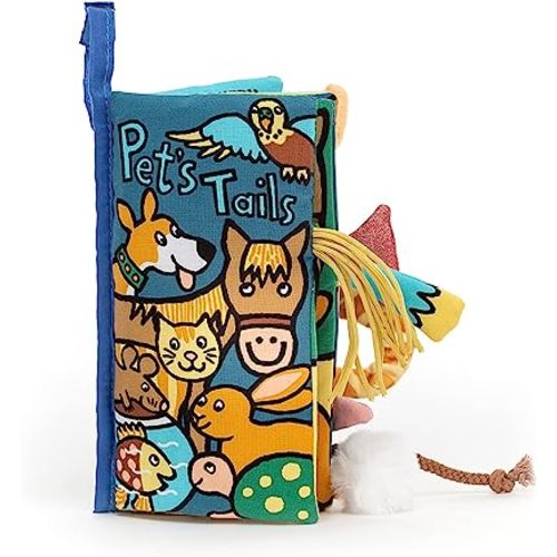 Jellycat Pet Tails: A Soft Activity Baby Book Children's Book - Baby Gift