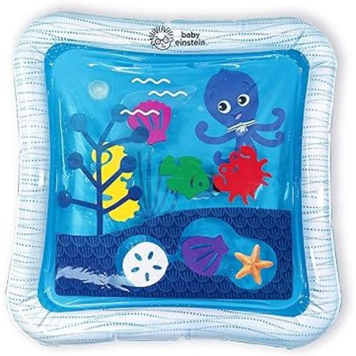 Baby Einstein Octopus Water Play Mat - Safety Fill Line, Tummy Time Activity & Sensory-Toy for Babies Newborn and up, Blue