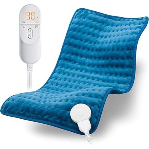 Heating Pad for Back Pain Relief, Electric Heating Pads for Cramps/Abdomen/Waist/Shoulder with 6 Heat Settings and Auto-Off, Moist/Dry Heat pad, Christmas Gifts for Women Men Mom Dad, 12" x 24"