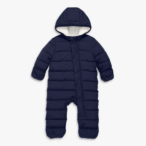 Baby parka puffer suit - Navy / 6-12