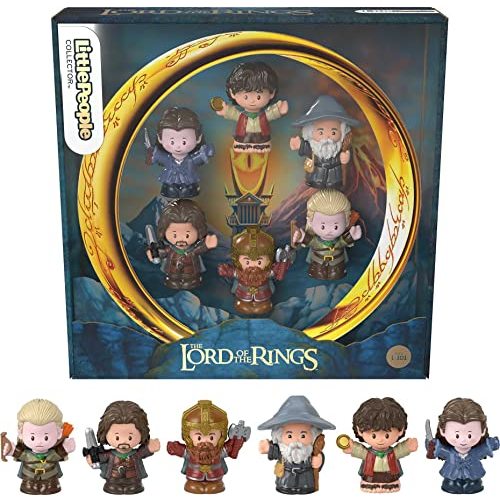 Little People Collector The Lord of the Rings Movie Special Edition Set for Adults & Fans, 6 Figures in Display Package