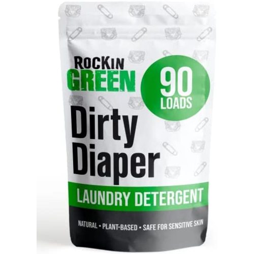 Rockin' Green 45oz (90 Loads) Cloth Diaper Detergent for Baby Clothes - All Natural Baby Laundry Powder - Unscented & Biodegradable - Removes Urine Smell, Safe for Sensitive Skin