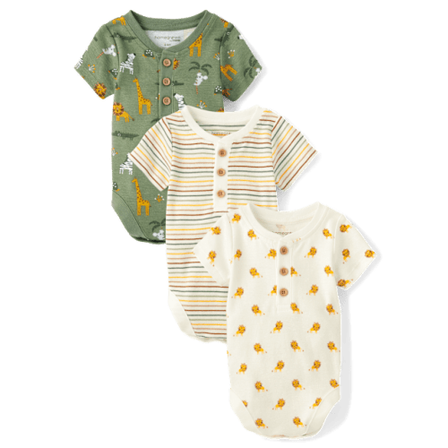 Baby Boys Animal Bodysuit 3-Pack - Homegrown by Gymboree - Green