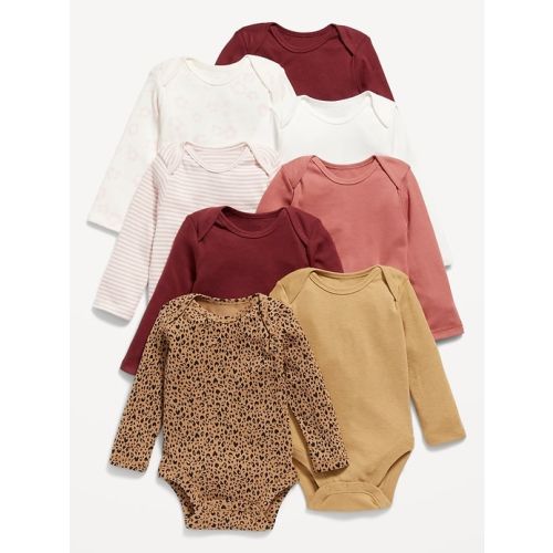Unisex Long-Sleeve Bodysuit 8-Pack for Baby