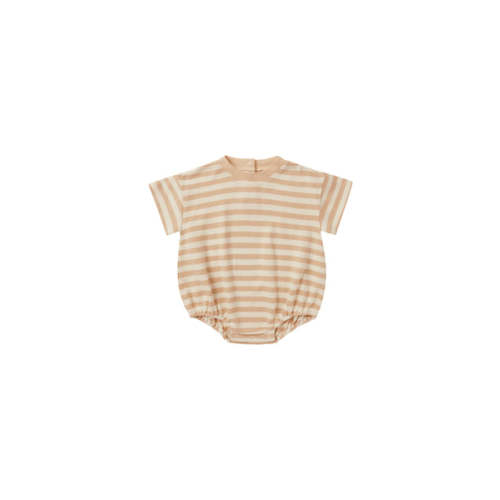 Relaxed Bubble Romper- Apricot Stripe