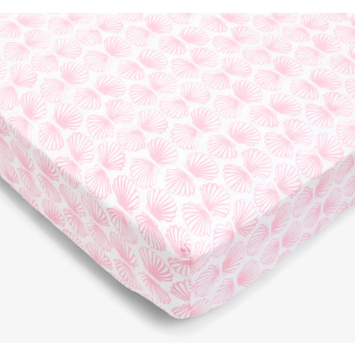 Cotton Crib Sheets by Lewis - Scallop in Lilac