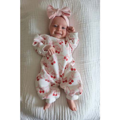 Lounge Romper - Cherry Bow