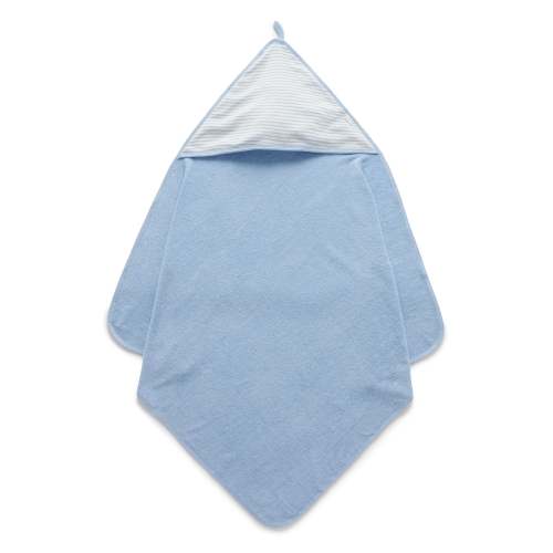 Blue Hooded Towel - Baby Bath - Purebaby - Purebaby