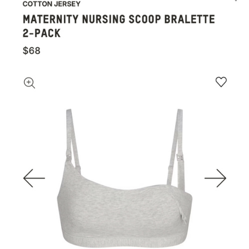COTTON JERSEY MATERNITY NURSING SCOOP BRALETTE 2-PACK | LIGHT HEATHER GREY