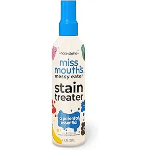 Miss Mouth's Messy Eater Stain Treater Spray - 4oz Stain Remover - Newborn & Baby Essentials - No Dry Cleaning Food, Grease, Coffee Off Laundry, Underwear, Fabric