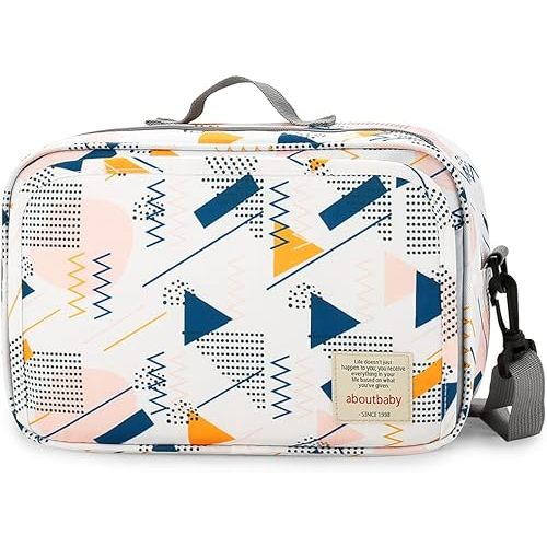 MOMIGO Baby Diaper Caddy Bag - Diaper Caddy Tote Baby Stroller Bag Nursery Storage Bin for Diapers, Wipes & Toys Mini Diaper Bag for Outdoor (Wave point)
