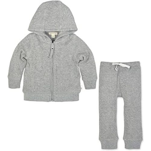 Burt's Bees Baby baby-boys Shirt and Pant Set, Top & Bottom Outfit Bundle, 100% Organic Cotton