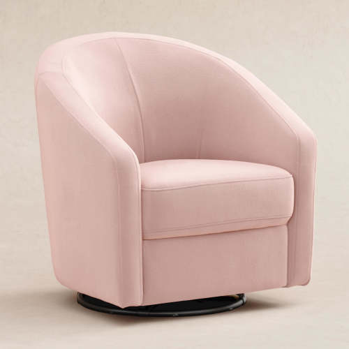 Babyletto Madison Swivel Glider - Blush Pink Velvet – Destination Baby & Kids