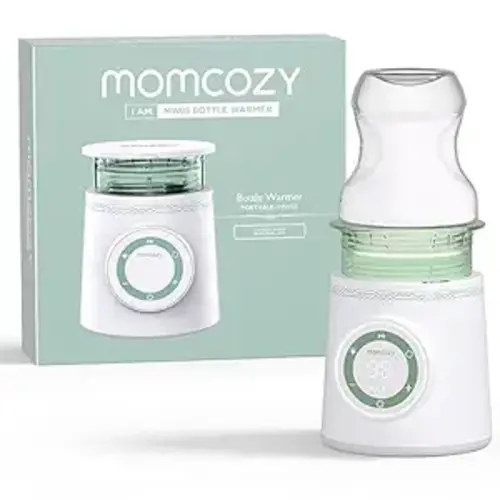 Momcozy Portable Bottle Warmer for Travel, Double Leak-Proof Travel Bottle Warmer with Fast Heating, Safety Material Baby Bottle Warmer for Dr. Brown, Philips Avent, Medela, Tommee Tippee, Comotomo - Green(Pack of 1)