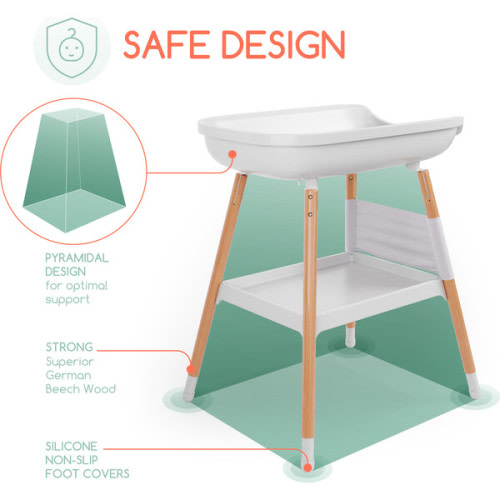 Deluxe Diaper Changing Table (Changing Pad Included) - Children of Design | Maisonette