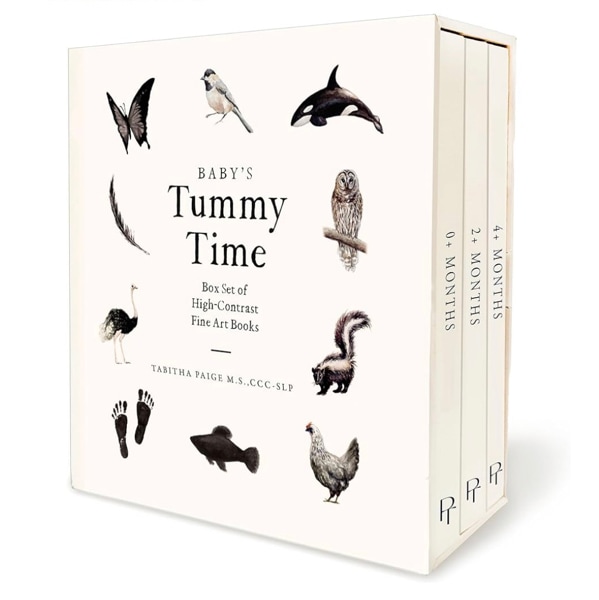 Baby's Tummy Time Book Box Set: A 3-Book Box Set of High-Contrast Art for Visual Stimulation at Tummy Time (Tabitha Paige Children's Book Series)