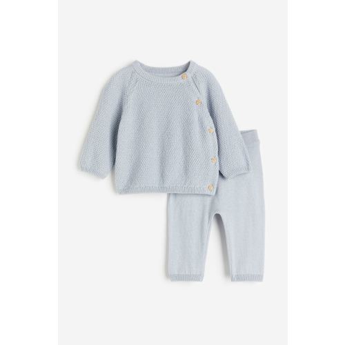2-piece Cotton Set, Dusty blue