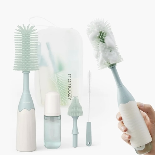 Momcozy Innovative Push-Press Design Bottle Brush Kit
