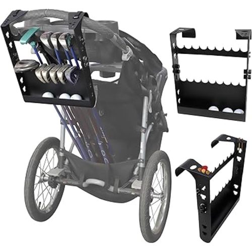 Golf Club Holder for Strollers | Universal Toddler Golf Caddy Attachment | Spark Early Golf Passion & Family Bonding | Golf Accessories for Parents | Ideal Gift for Golf-Loving Families