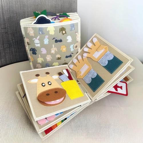 Montessori Busy Book Toddler Quiet Book Travel Activity for Kids Felt Interactive Sensory Toy Baby Birthday Christmas Gift 1 year old