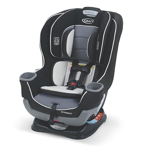 Graco Extend2Fit Convertible Baby Car Seat, Rear and Forward Facing, Adjustable Extension Panel for Extra Legroom, Gotham