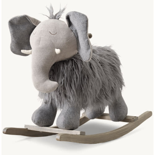 Wooly Plush Animal Rocker - Elephant