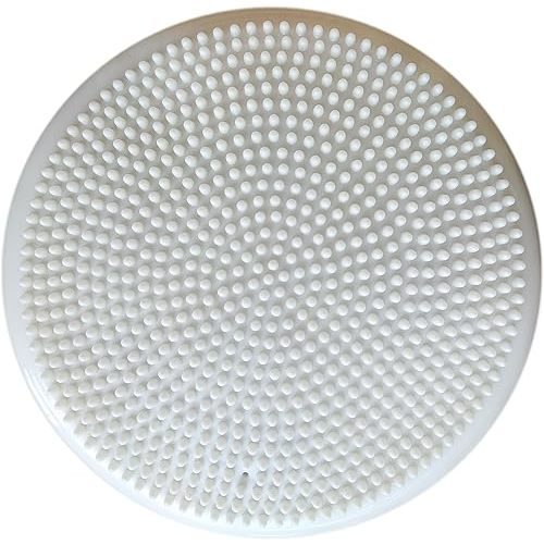 AppleRound Inflated Wobble Cushion with Hand Pump, Air Stability Board (Extra Thick), Core Balance Disc for Adults, Sensory Wiggle Seat for Kids, Flexible Seating for All Age, 13.5in / 34cm Diameter - White