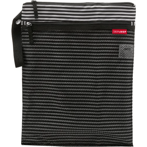 Skip Hop Wet Dry Bag, Grab & Go, Black & White Stripe