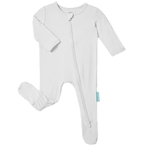PurComfy Baby Zipper Footie Pajamas, Supersoft Bamboo Rayon Baby Footed Pjs Boy Girl 0-3-6-9-18-24 Month Coverall Sleepers