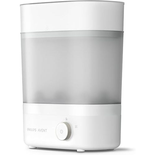 Philips Avent Baby Bottle Sterilizer and Dryer Premium, Removes 99,9% of Bacteria, Chemicals Free, Capacity 6 Bottles/Teats/Accessories, Modular Space Saving Design, Model SCF293