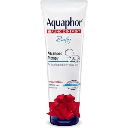 Aquaphor Baby Healing Ointment Advanced Therapy Skin Protectant, Dry Skin and Diaper Rash Ointment, Holiday Baby Gifts, 7 Oz Tube