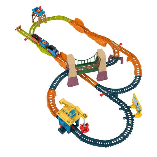 Thomas & Friends Motorized Toy Train Set Adventures with Thomas & Brake Car Bruno Track Playset for Preschool Kids Ages 3+ Years