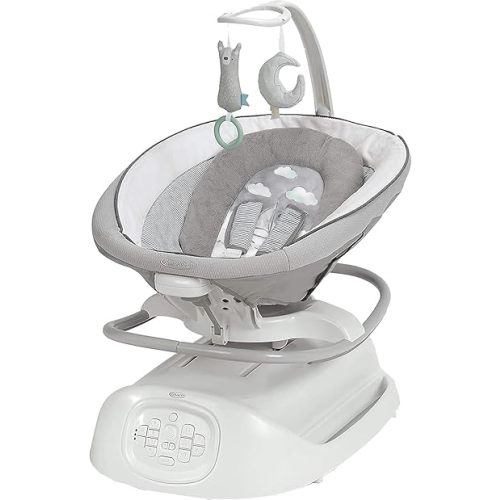 Graco Sense2Soothe 2-in-1 Baby Swing and Portable Rocker with Cry Detection Technology - Sailor