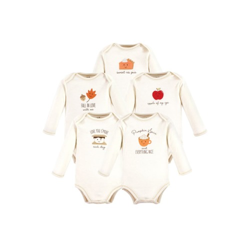 Organic Cotton Long-Sleeve Bodysuits, 0-3M