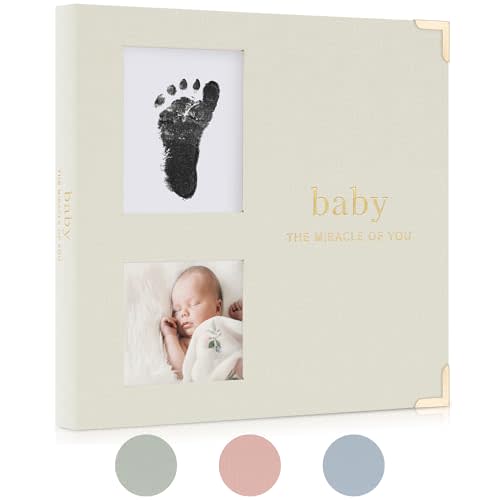 Keepsake Baby Memory Book for Boys and Girls – Timeless First 5 Year Baby Book With Photoslots – Cute Journal Scrapbook or Photo Album - Record a Milestone for Every Event from Birth to Age 5