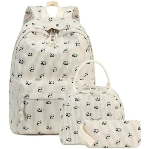 CAMTOP Backpack for School Kids Cute Backpacks for Girls Elementary Lighweight Bookbag with Lunch Box Pencil Case 3 in 1