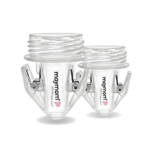 Maymom Breastmilk Storage Bag Adapters for Spectra S1, S2 Pumps, Avent Comfort Wide Mouth Flange Pump; Clear BPA Free Material; Boiling Water Safe; Do Not Use Microwave or Steamer Bag to Sanitize