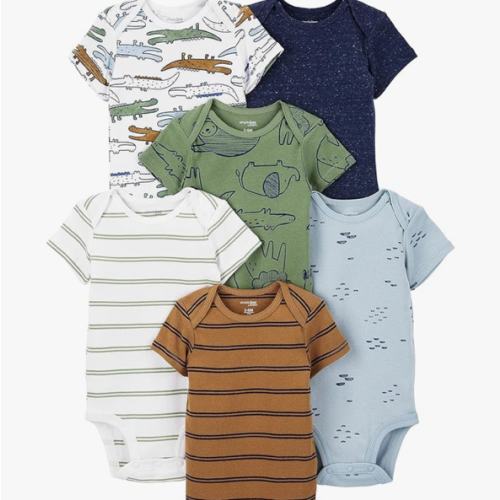 Simple Joys by Carter's Baby Boys' 6-Pack Short-Sleeve Bodysuit