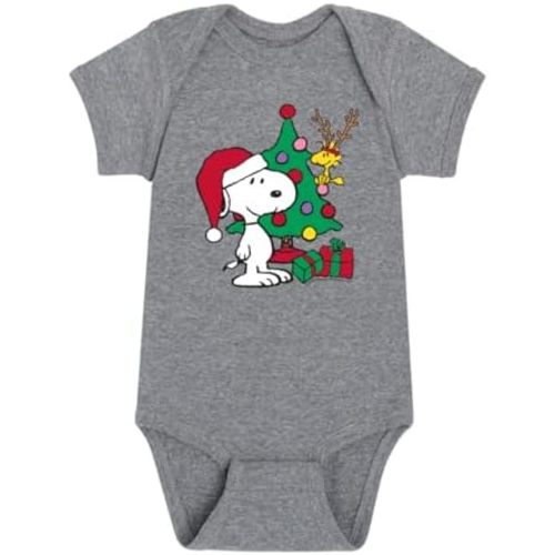 HYBRID APPAREL - Peanuts - Christmas - Snoopy, The Tree, & Woodstock - Infant Baby One Piece